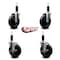 Service Caster 5'' Soft Rubber Wheel Swivel 1-1/8'' Expanding Stem Caster Set 2 Brakes, 4PK SCC-EX20S514-SRS-2-TLB-2-118 - alternate 4
